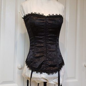 Frederick's of Hollywood Black Corset YK2 VINTAGE